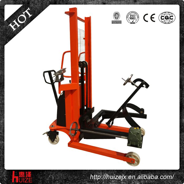 半電動(dòng)稱重油桶車（夾鐵桶，手搖翻轉(zhuǎn)倒料）2